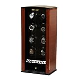 Eight automatic watch winder mahogany and black piano finish. by ACCURATIC