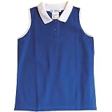 Womens Wilson Melange Sleeveless Polo-Royal