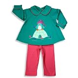 Picture Me - Toddler Girls Long Sleeve Pant Set, Turquoise, Pink
