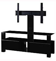 Sonorous MD 8123B Glass & Wood TV Mount Stand