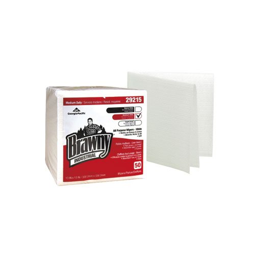Medium Duty Airlaid 1/4-Fold Wipers,13 x 13, 50/Pack, 16/Carton