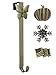 Adjustable Length Wreath Hanger with Interchangeable Icons (4 Wreath Hangers in 1) (Oil-Rubbed Bronze-Flag/Snowflake/Butterfly/Pumpkin)