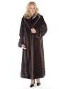 Mahogany Mink Coat - Wave Design