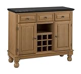 Salmon Granite Top on Maple Server by Home Styles - Light Wood (5300-0095)