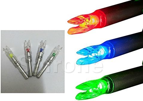 【New Version】Safrone Pack of 3 Automatical Released-activated Led Light Archery Nocks Tail fit For Arrows (Red, S Nocks)