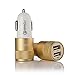 [Qualcomm Certified]runshionTM Quick ChargeTM 2.0 Powerall 18w USB Car Charger Adapter for Samsung Galaxy S6/s6 Edge and More(2.4a for Android,2a for Apple)-Gold