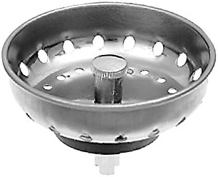 Dearborn Brass Dearborn 3BN, SS Body & Basket, Triangular Threaded Flange, Three Thumbscrews for Easy Installation, W/Brass Nuts Sink Basket Strainer, Stainless Steel
