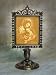Madonna and Child Lithophane Victorian Stand Antique Brass Image