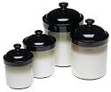 Sango Nova Black Canisters, Set of 4
