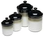 Sango Nova Black Canisters, Set of 4