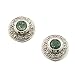 14kt White Gold Round Emerald and Diamond Earrings