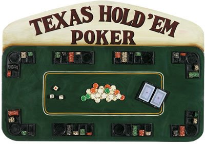 Texas Hold Em Poker 3D Sign