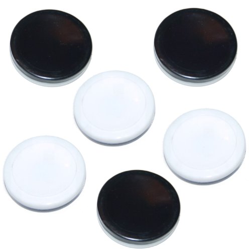 Othello Game - 6 Replacement Discs - Black & White Reversible Pawns/Pieces
