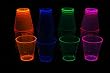 Shot Glasses Durable Plastic Neon Assortment 2oz. 60/Pkg