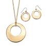 2-Piece 14k Gold-Plated Open-Circle Disk Jewelry Set