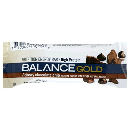 Balance Bar Gold Nutrition Energy Bar, Chewy Chocolate Chip, 1.76 Ounces (Pack of 15) by BALANCE Bar