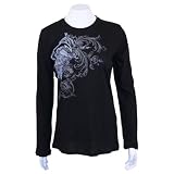 San Diego Chargers Women's Graphic Print Long Sleeve NFL T-Shirt - Black - XL