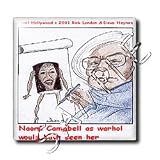 Naomi Campbell As Warhol Might Have Seen Her - 6 Inch Glass Tile