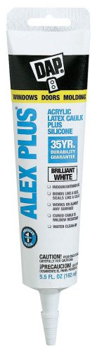 Dap 18128 Alex Plus Acrylic Latex Caulk Plus Silicone 5.5-Ounce
