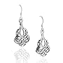 Solid Sterling Silver Filigree Celtic Knot Earrings