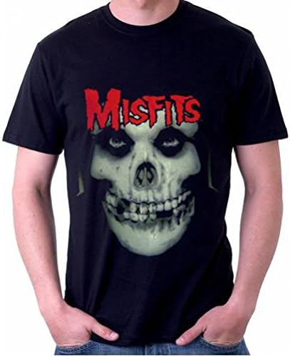Philcos Men's The Misfits Jurek Skull T-shirt (Black) (XL)