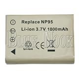 Fuji NP95 / NP-95 Replacement Battery (Premium Cells, 1800 mAh, 2-YR Warranty) (by Wasabi Power)
