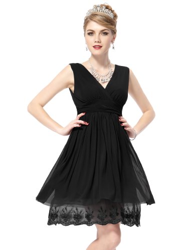 Ever Pretty Women's Sexy Double V-neck Ruched Cocktail Party Dress 00279