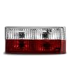 JOM R�ckleuchten Set, passend f�r VW Golf 1 Typ 17 + VW Golf 1 Cabrio Typ 155, Ausf�hrung: schmale Version, Klarglas Rot-Wei�.