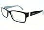 PRADA VPR12L Eyeglasses VPR 12L Black Over Grey 7QX-1O1 Optical Frame Size:53-17-140