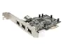 StarTech.com 4 Port PCI Express 1394a FireWire Adapter Card - 3 External 1 Internal (PEX13943)
