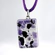 Handmade Murano Glass Pendant - Lisa Rectangle S Purple/ Silver Style 1 Handmade Murano Glass Pendant - Lisa Rectangle S Purple/ Silver Style 1