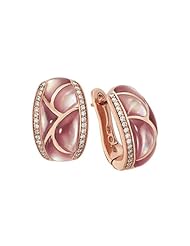 Kabana - Pink Mother of Pearl & Diamond Earrings