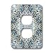 Houk Digital Abstraction Art - Fancy Kaleidoscopes - Money for nothing Mandala - Light Switch Covers - 2 plug outlet cover
