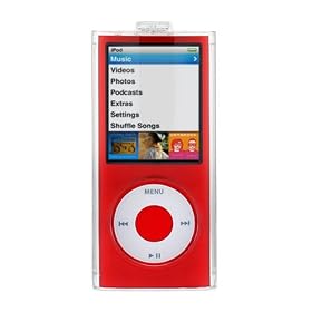 Transparent Clear Snap On Crystal Case with Belt Clip for Apple ipod Nano Chromatic 8GB 16GB 4G 4th Generation