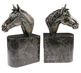 Bluestone Designs W931-Horsehead Jadestone Bookends - Horsehead