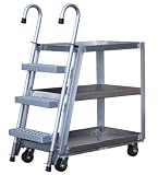 Vestil SPA-2 Aluminum Service Chart with Step Ladder and 2
