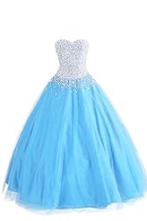 Floor Length Lace-Up Crystal Belted Beaded  Corset   Waistline Tulle  Ball Gown Club Dress/Evening Dress/Prom Dress/Quinceanera Dress/Wedding Dress 