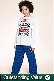 Older Boys Pure Cotton Lazy Bones Pyjamas