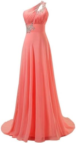 Fashipn Plaza One Shoulder Formal Prom Gown Evening Bridesmaid Dresses D031