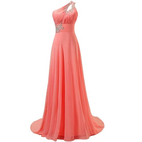 Fashipn Plaza One Shoulder Formal Prom Gown Evening Bridesmaid Dresses D031