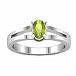 14K White Gold Peridot Ring