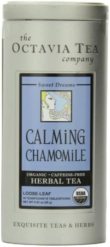 Octavia Tea Calming Chamomile (Organic, Caffeine-Free Herbal Tea), Loose Tea, 0.92-Ounce Tins (Pack of 2)