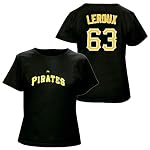 Chris Leroux Pittsburgh Pirates Women's Black Player Shirt by Majestic
