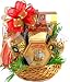 Gourmet Snack Food Basket Featuring Tortuga Caribbean Rum Cake