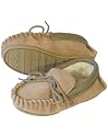 CHILDS SUEDE MOCCASINS PVC SOLE