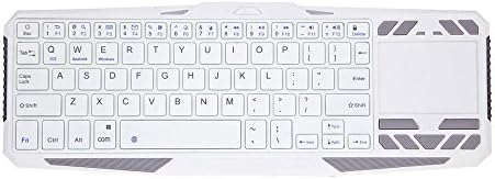 Cooper Cases(TM) Touchpad K5000 Le Pan II / S / M97 (Matsunichi) / Mini (TC802A) Tablet Bluetooth Keyboard Dock with Touchpad in White (US English Keyboard, Hideaway Kickstand for Hands-Free Display)