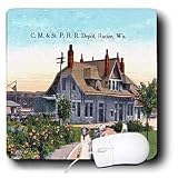 Sandy Mertens Wisconsin - Train Depot, Racine, WI (Vintage) - Mouse Pads