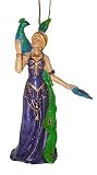 4.5 Goddess Peacock Lady With Fan Christmas Ornament #W7189
