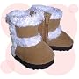 Brown Ugg-Type Boots for 18" Dolls Like American Girl Doll