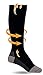 Cotton Compression Socks for Women & Men - Comfortable & Breathable Support Stockings for Nurses, Travel, Pregnancy, Flight, Recovery - Boost Circulation to Fight Edema, Shin Splint & Pain (Black,M)